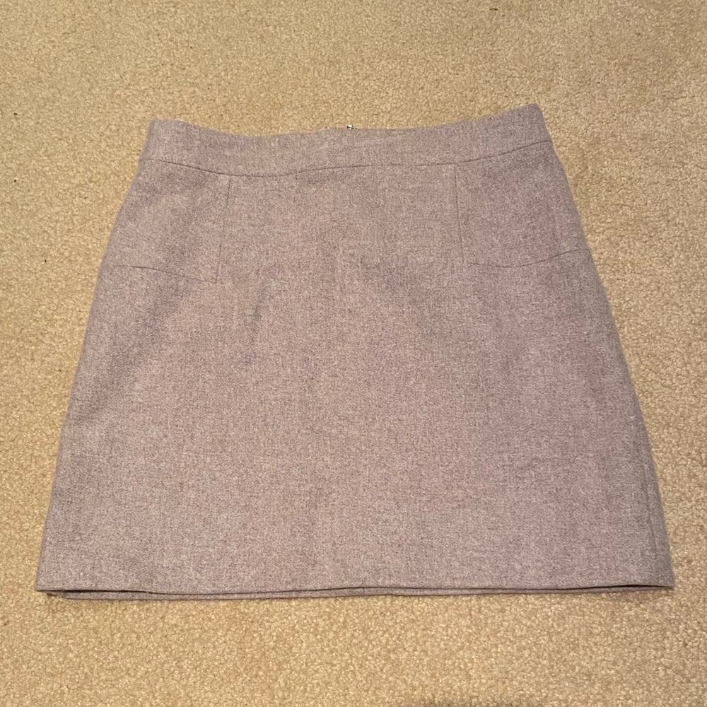 Jcrew Factory Cream Wool Skirt Size 6 - NWT - Picture 1 of 7